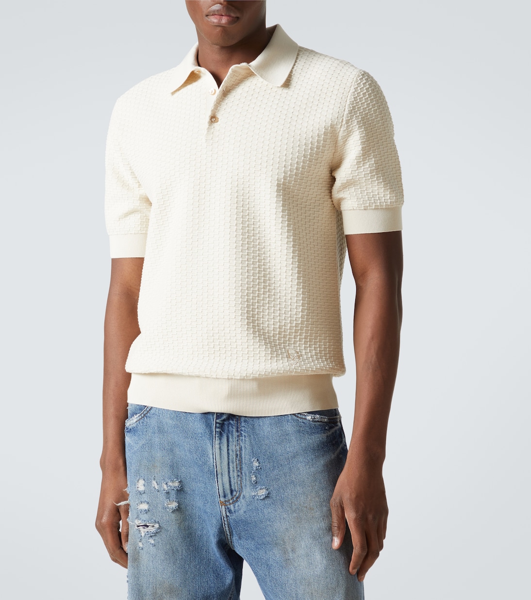 Polo DG in maglia di cotone | Dolce&Gabbana