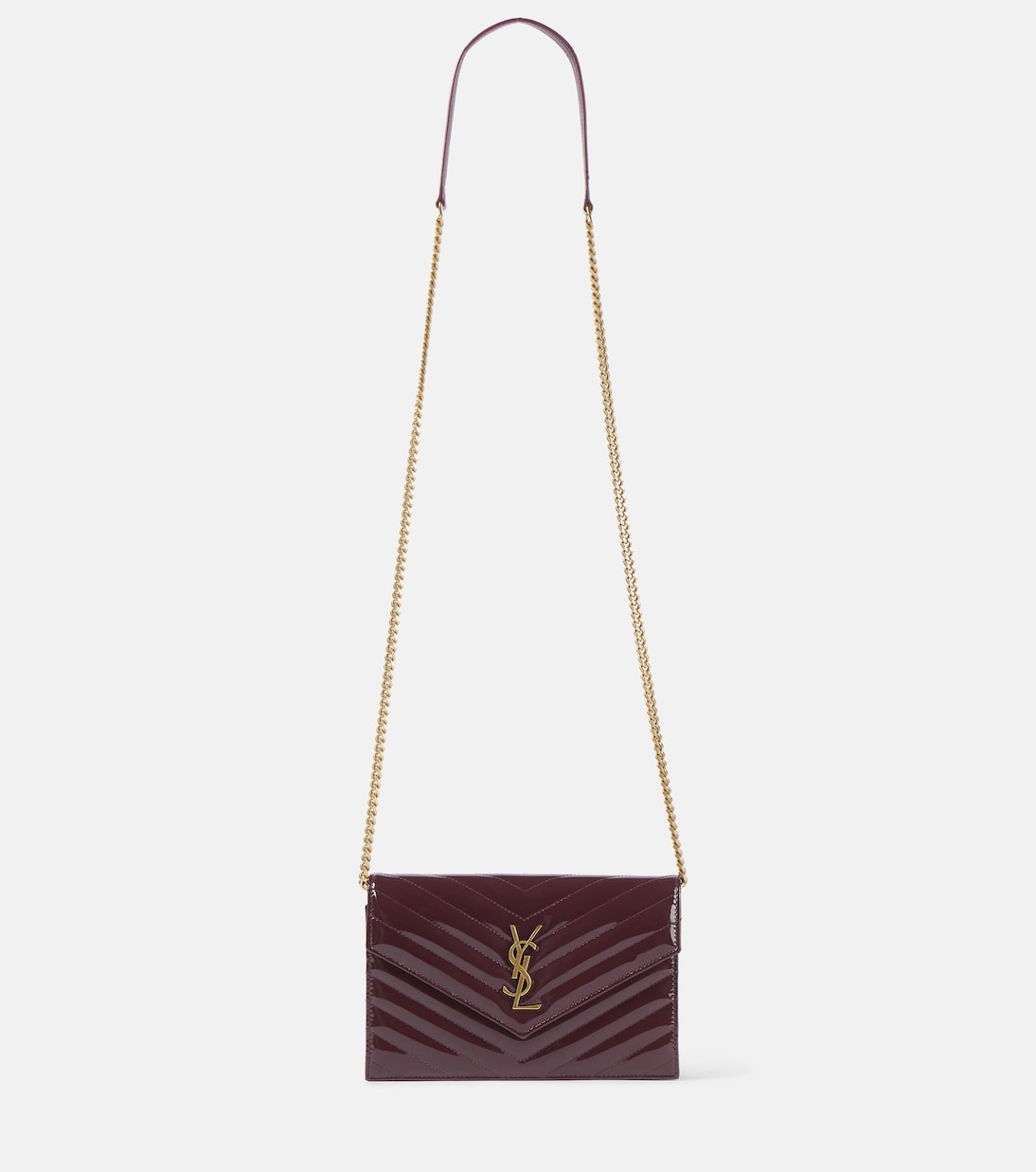 Cassandre patent leather wallet on chain | Saint Laurent