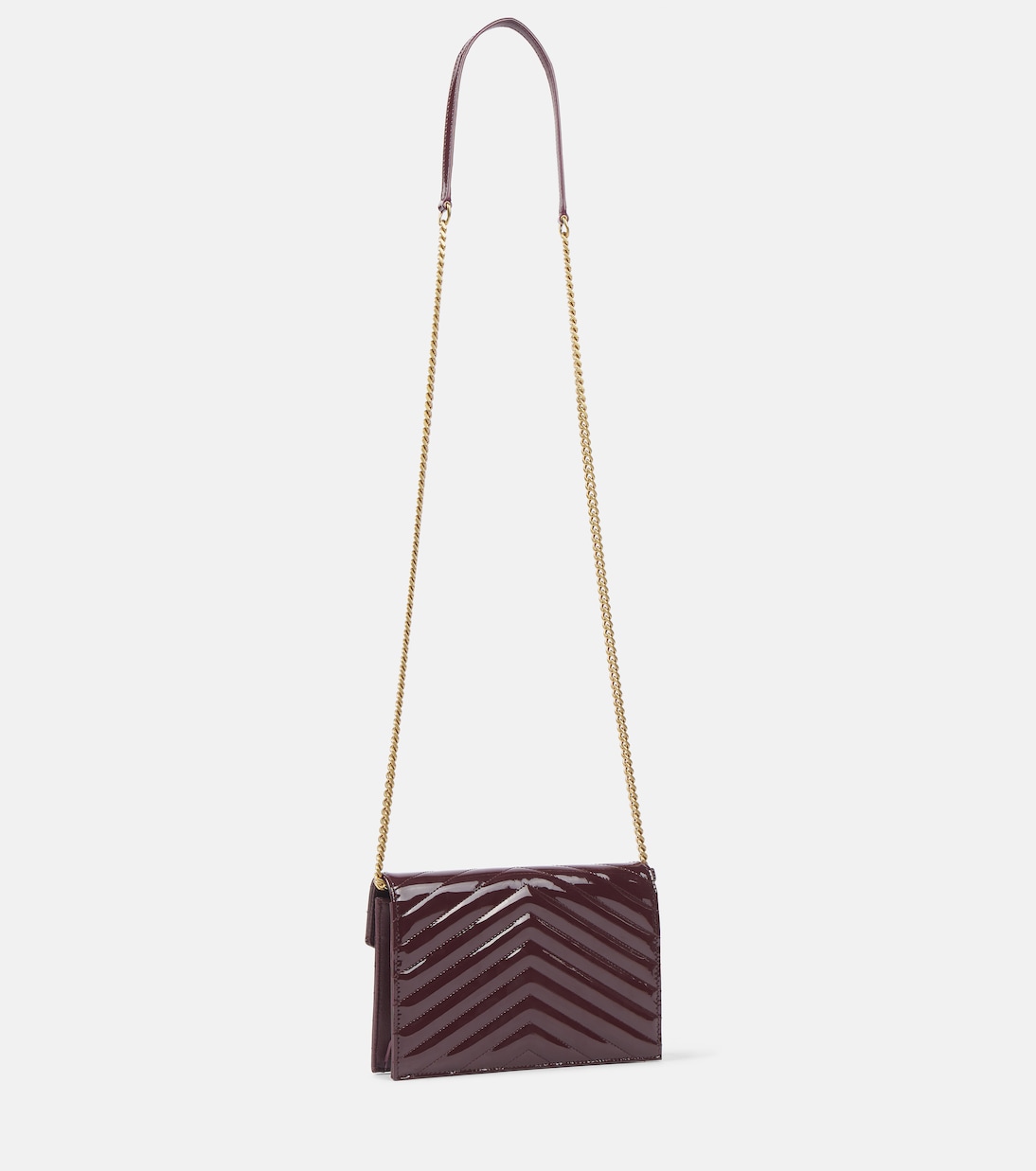 Cassandre patent leather wallet on chain | Saint Laurent