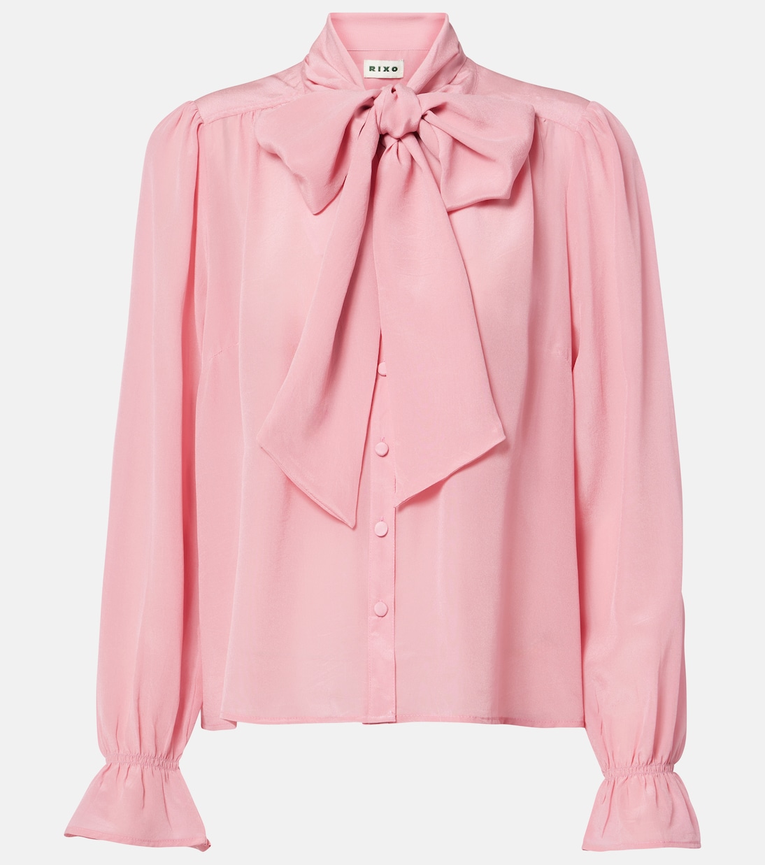 Blusa Wilhelmina in seta con fiocco | Rixo