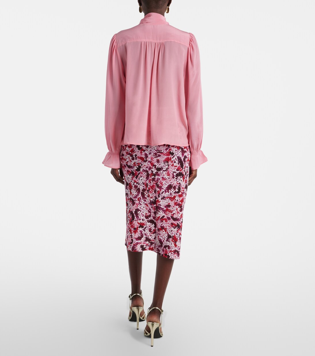 Blusa Wilhelmina in seta con fiocco | Rixo