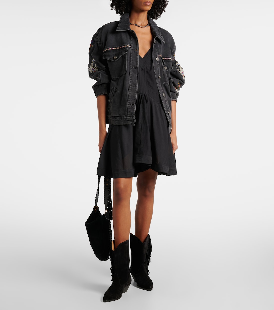 Abito corto Danielle in misto cotone | Marant Etoile