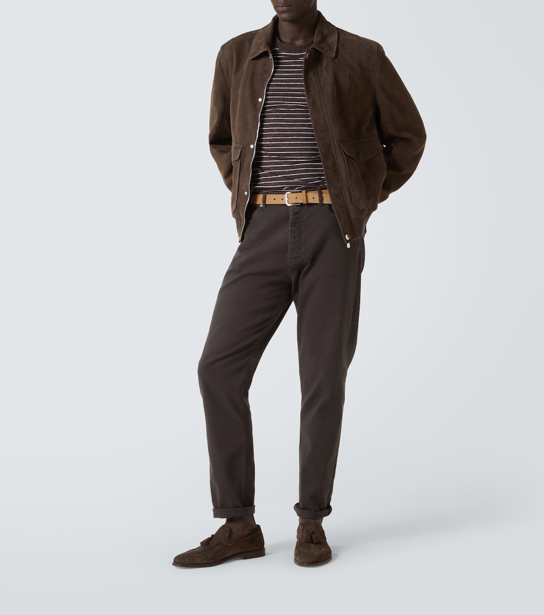 Bomber in suede | Brunello Cucinelli