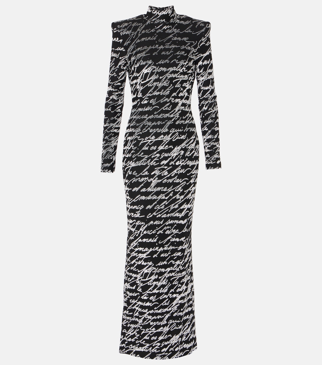 Robe longue Love Letter en jacquard | Balmain