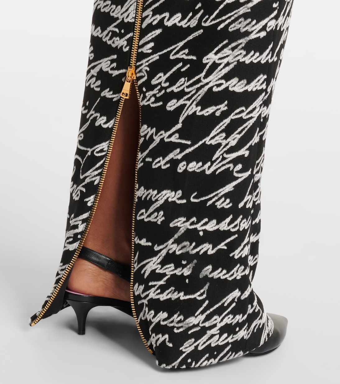 Robe longue Love Letter en jacquard | Balmain