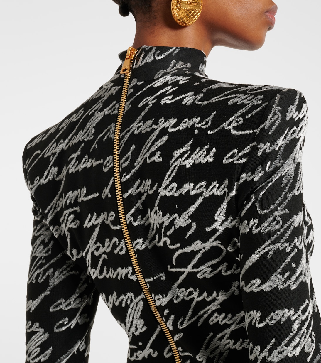 Robe longue Love Letter en jacquard | Balmain