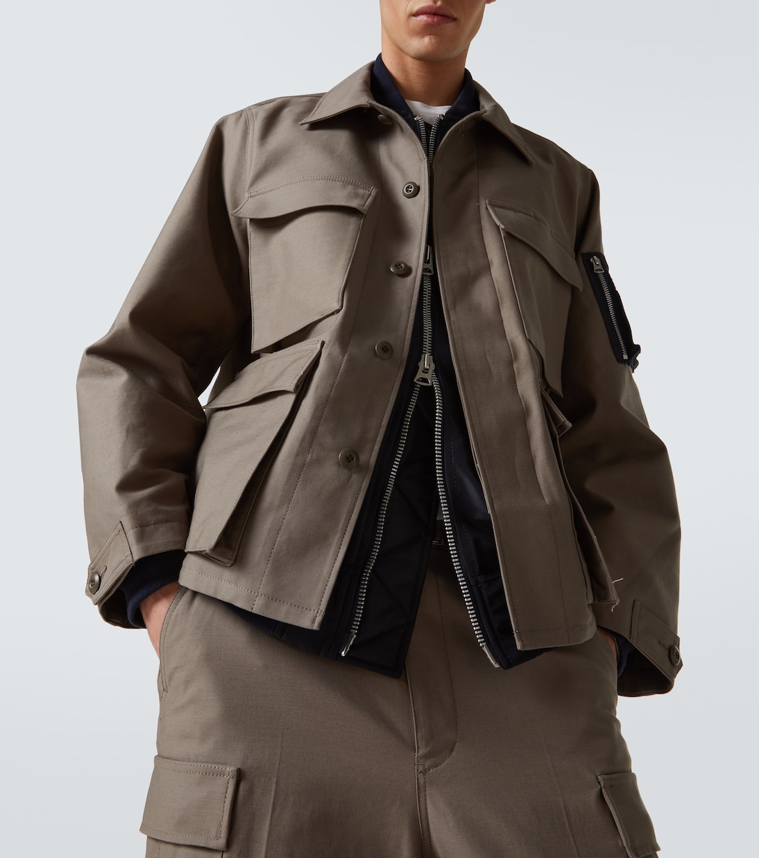 Layered cotton jacket | Sacai