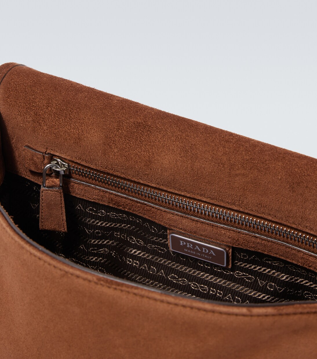 Borsa a spalla in suede | Prada