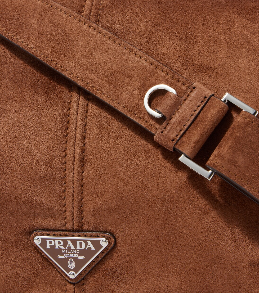 Borsa a spalla in suede | Prada