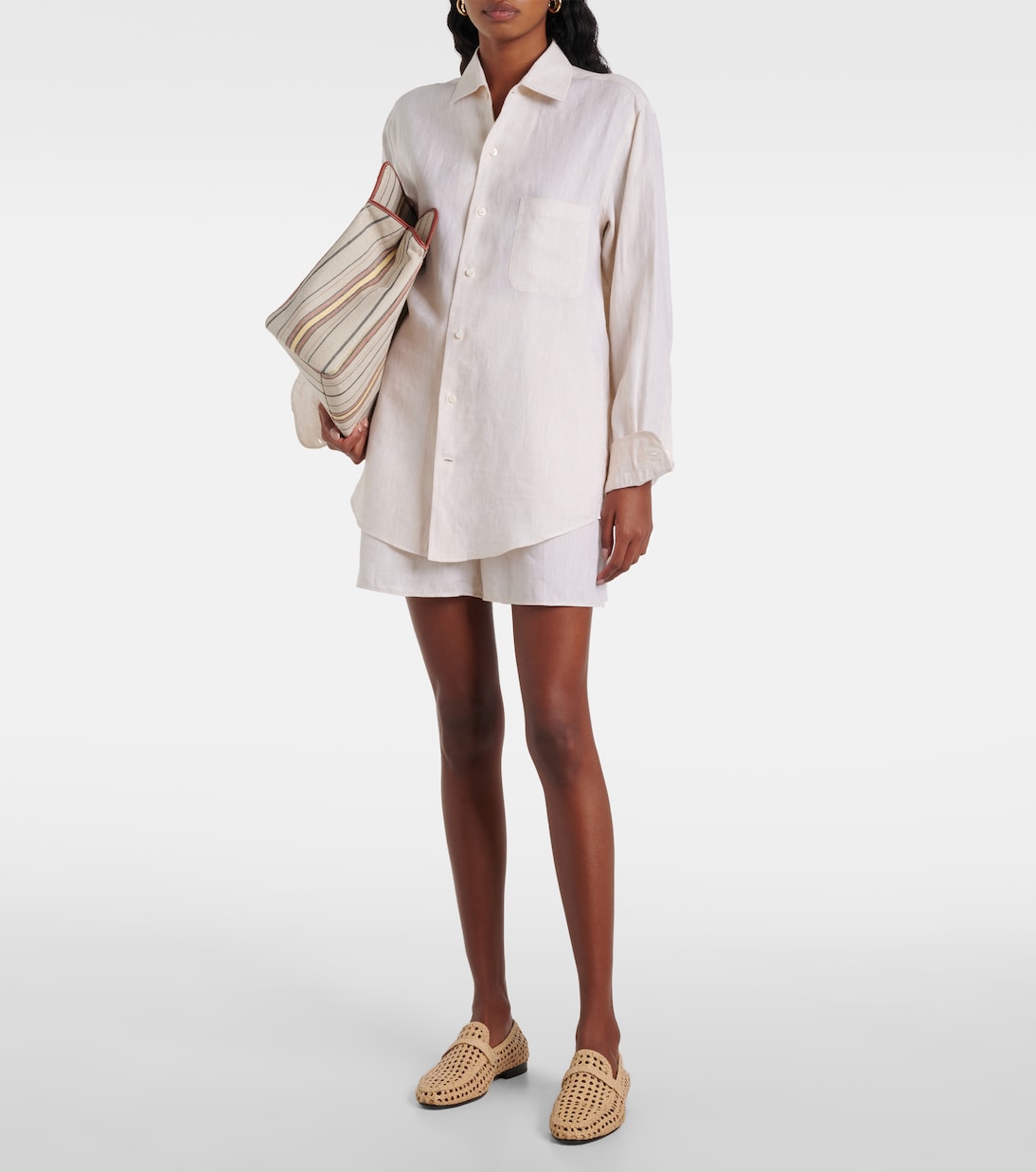 Bermuda-Shorts Angelo aus Leinen | Loro Piana