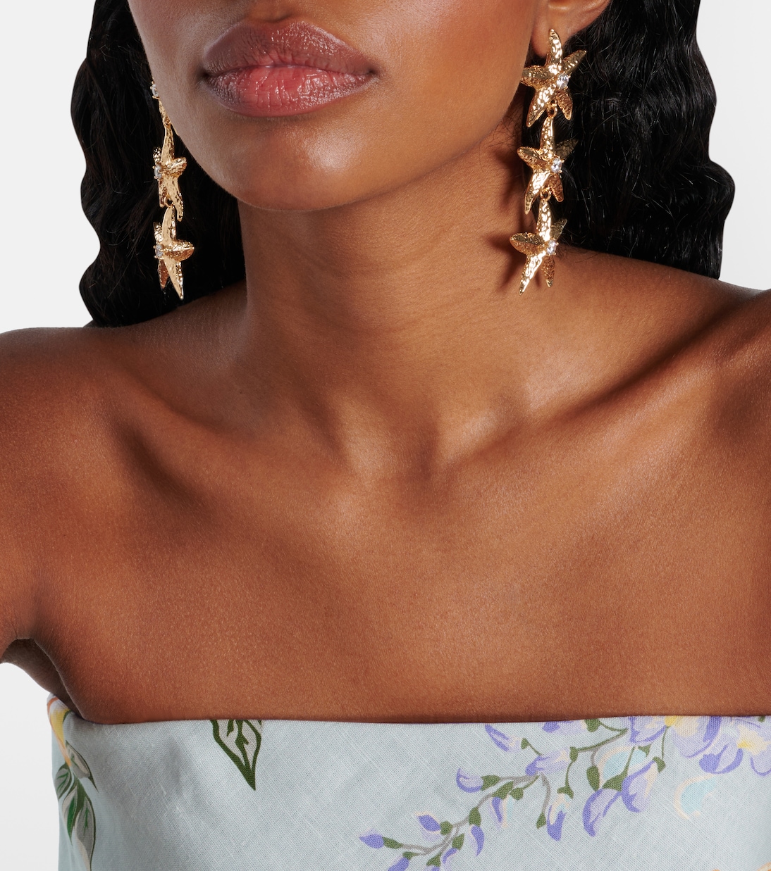 Boucles d'oreilles en plaqué or 18 ct | Self-Portrait