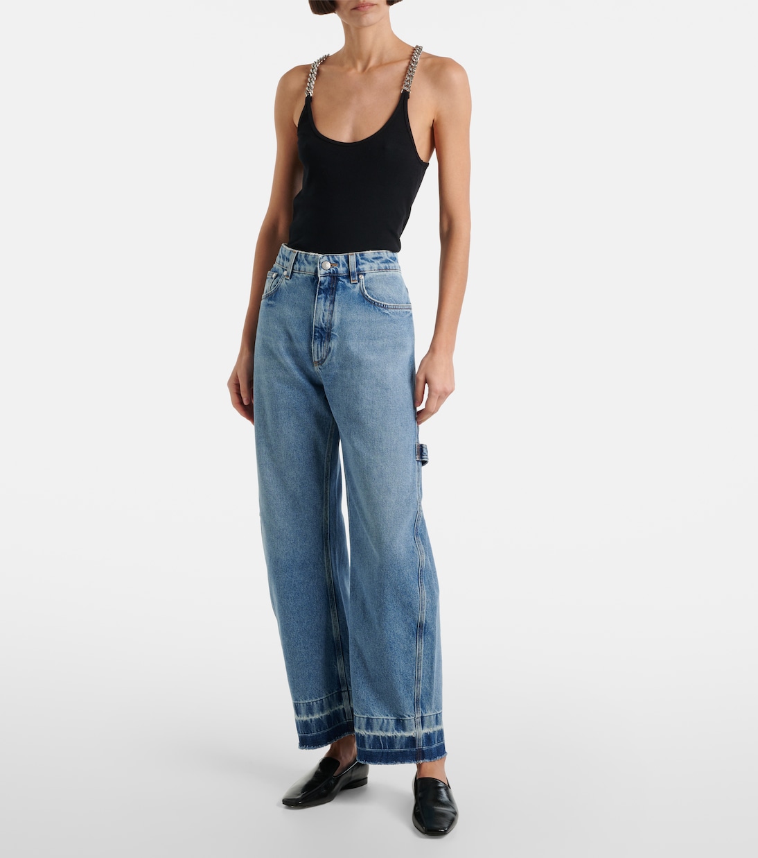 Jeans a gamba larga e vita media | Stella McCartney