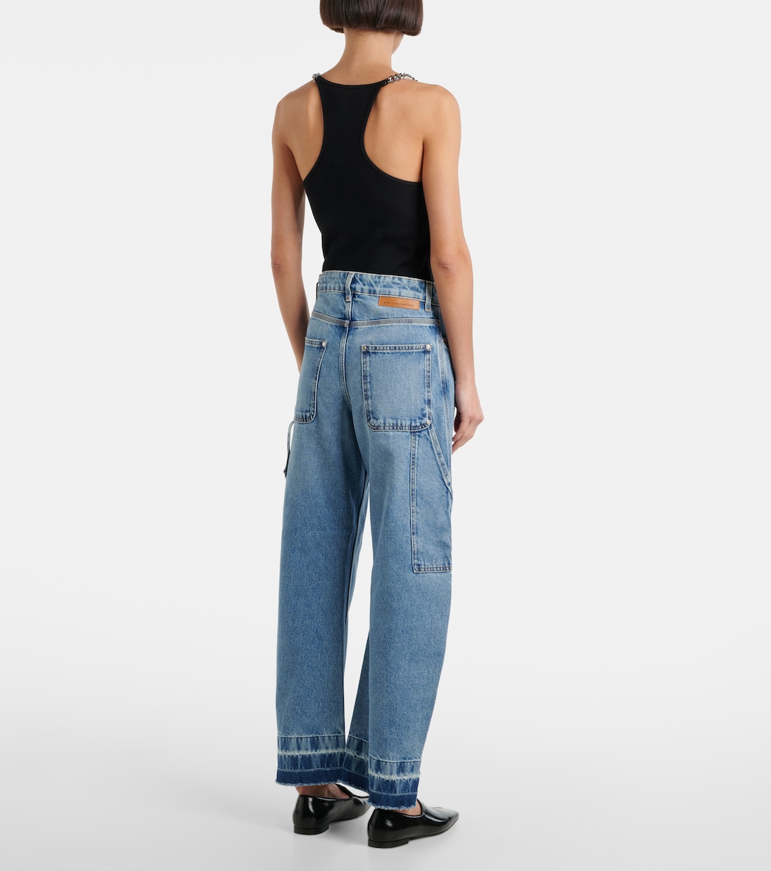 Jeans a gamba larga e vita media | Stella McCartney