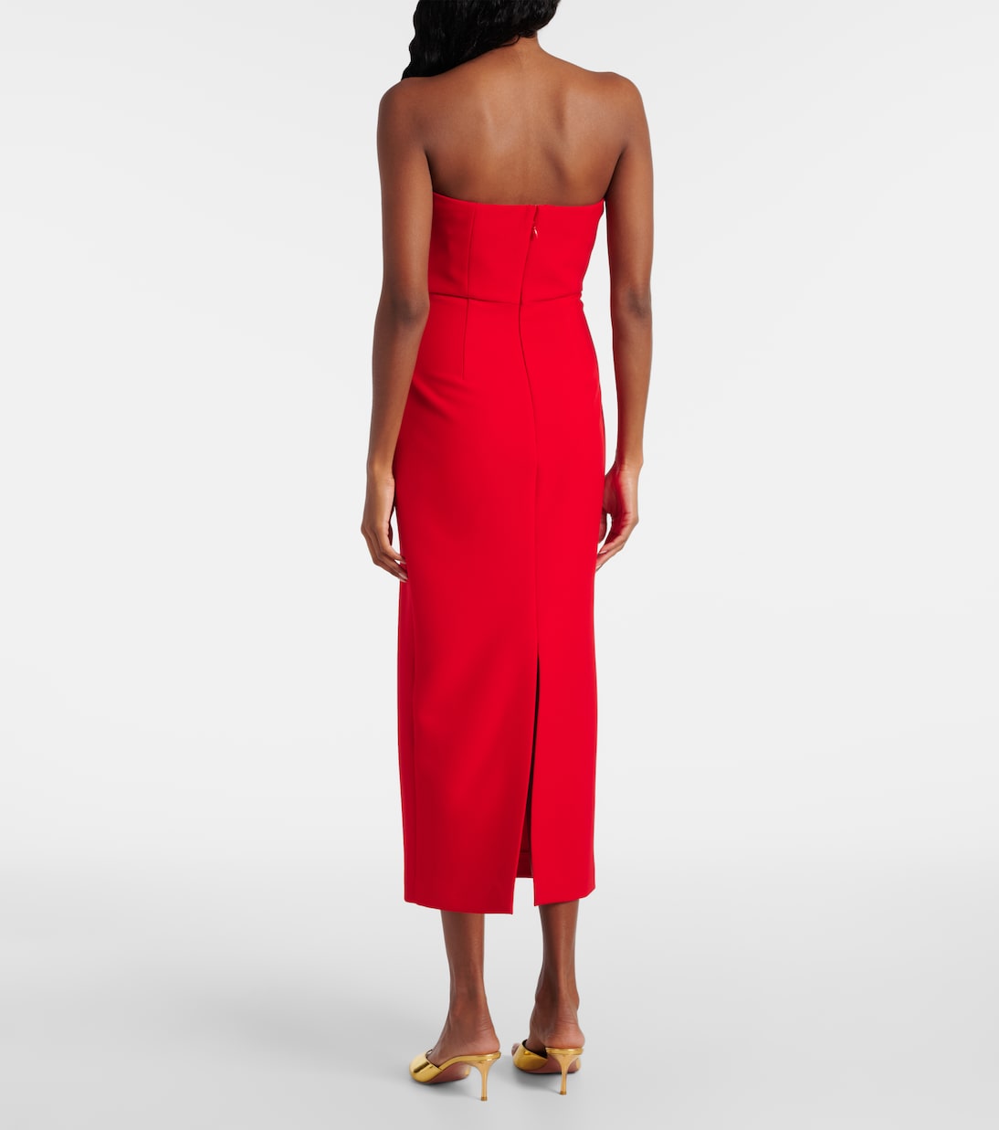 Abito midi in crêpe con applicazione | Roland Mouret