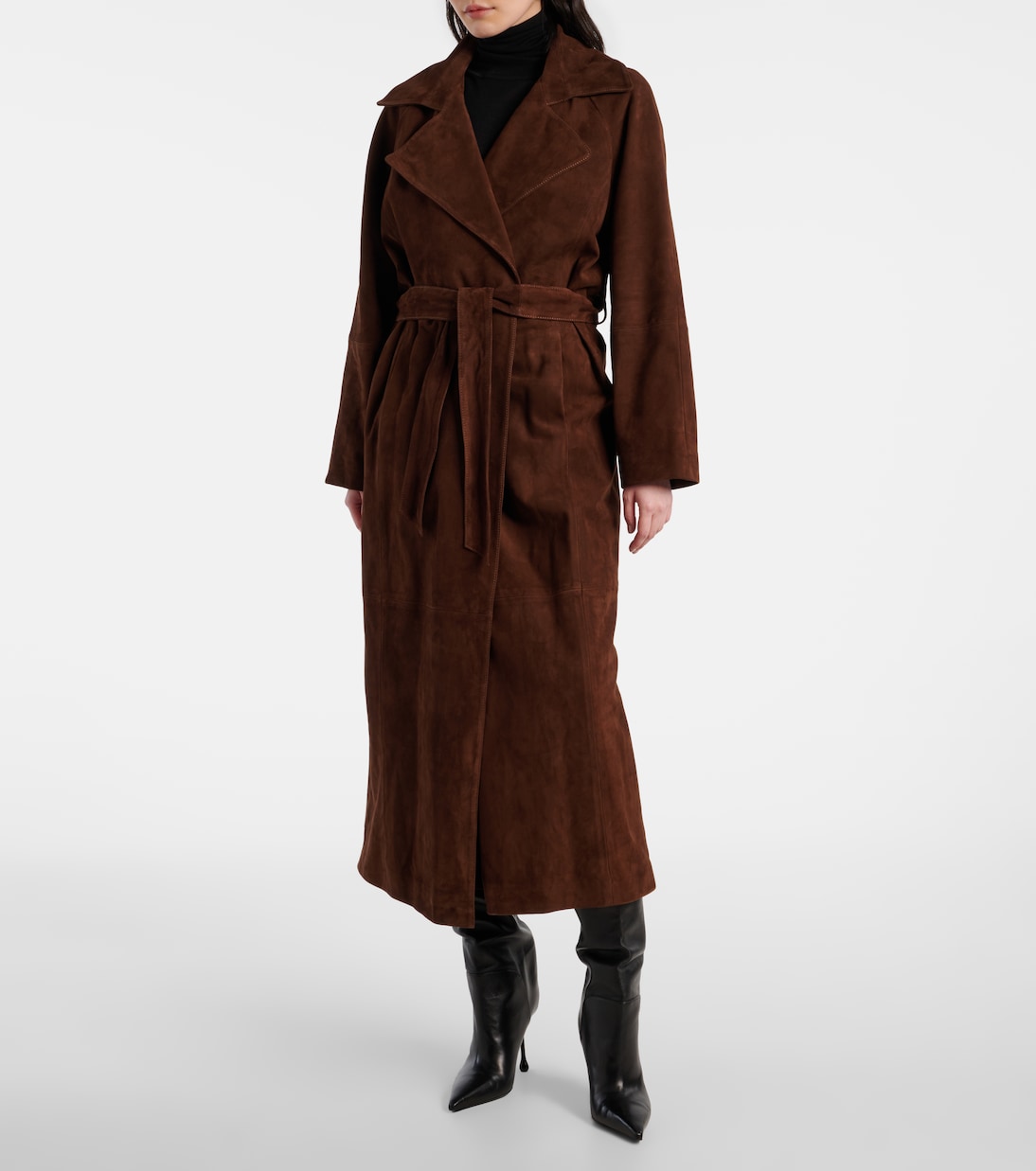Manteau Althea en daim | Nour Hammour