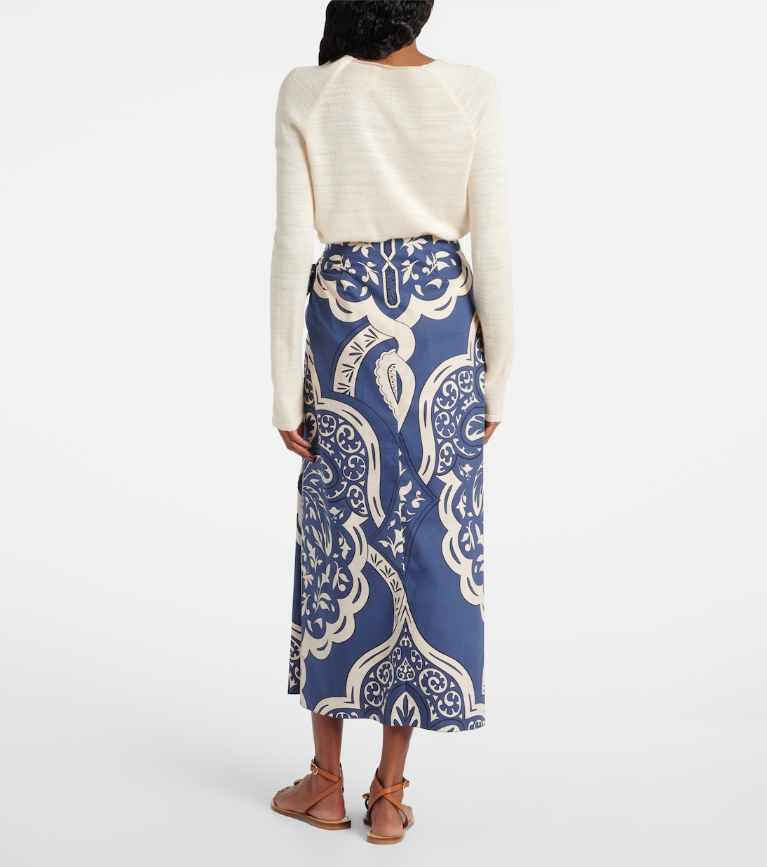 Printed cotton poplin wrap skirt | Johanna Ortiz