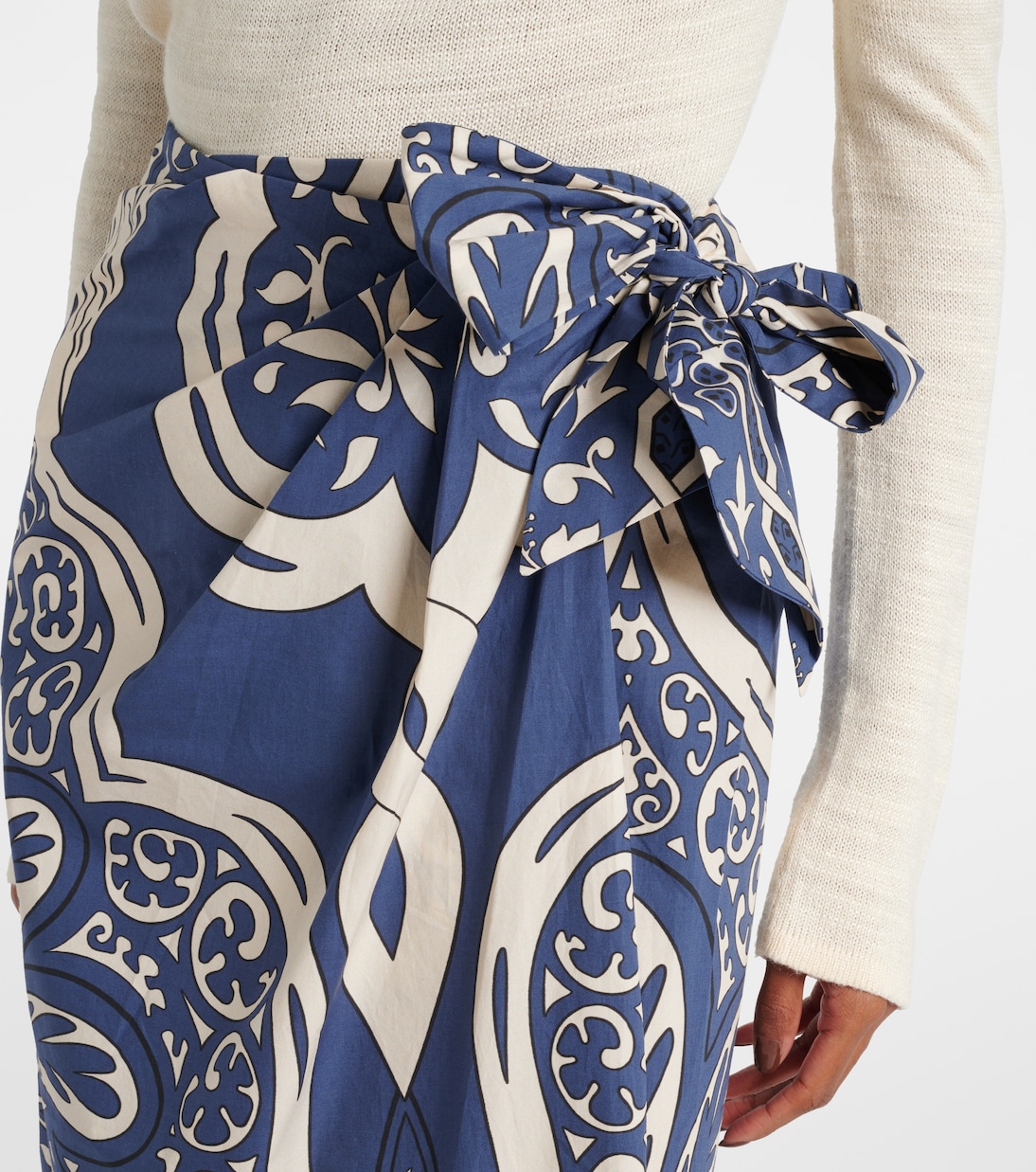 Printed cotton poplin wrap skirt | Johanna Ortiz