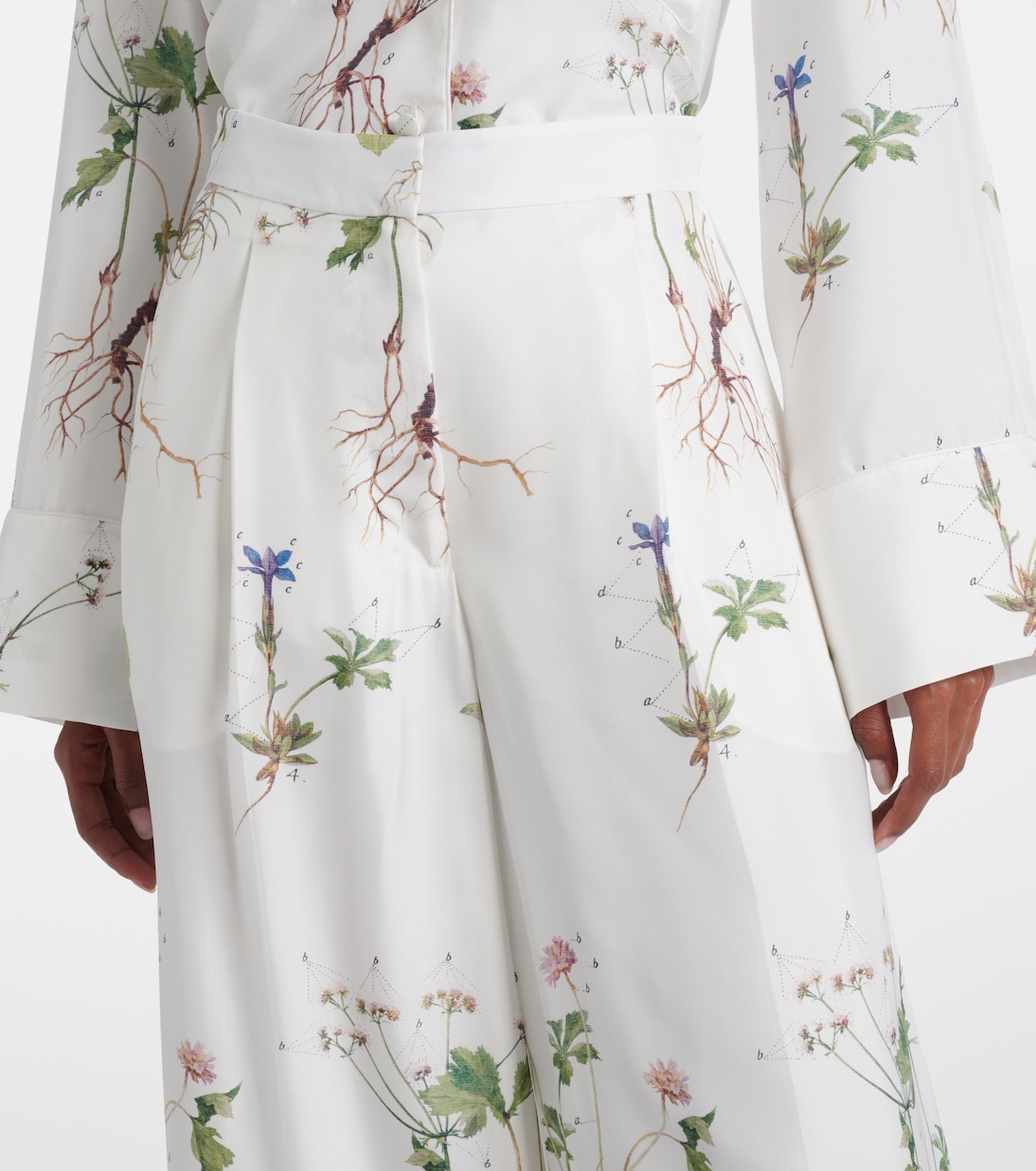 Floral printed silk wide-leg pants | Erdem