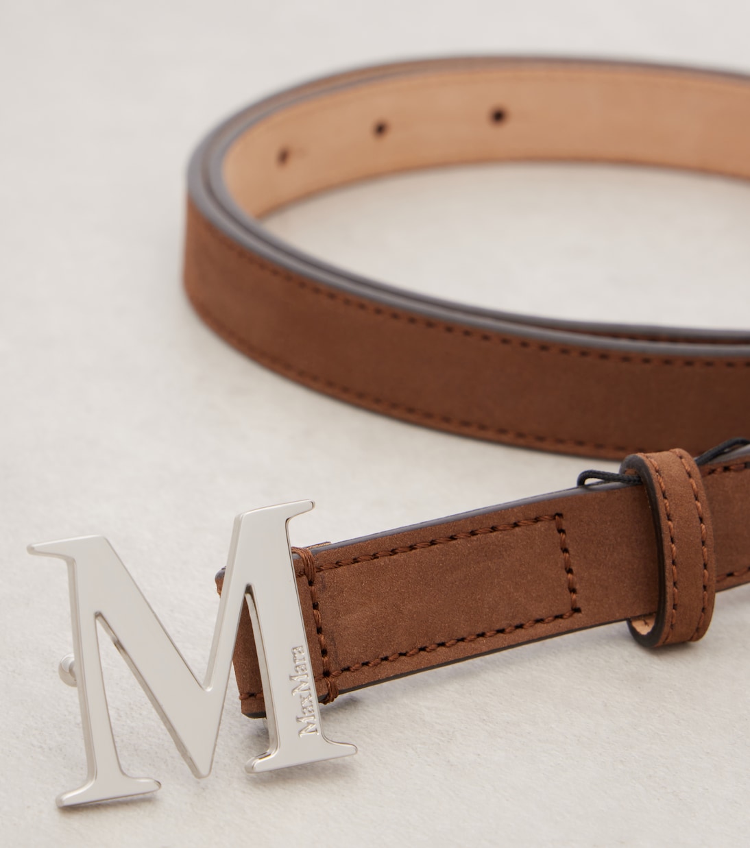Cintura Mclassic 20 in suede con logo | Max Mara