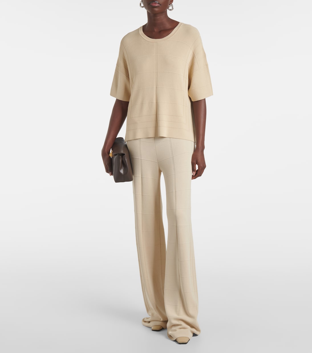 Knitted high-rise flared pants | Joseph