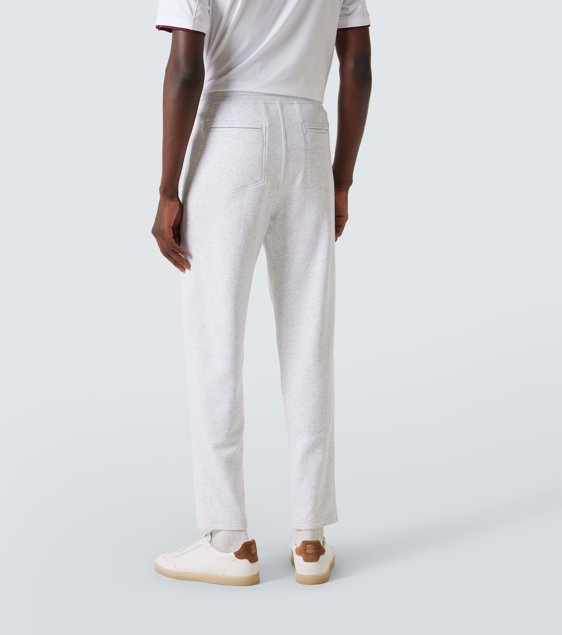 Cotton-blend jersey sweatpants | Brunello Cucinelli