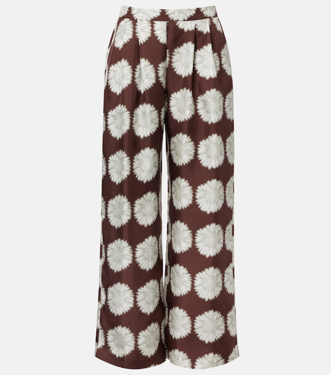 Weite Hose Isola aus Seiden-Twill | Asceno