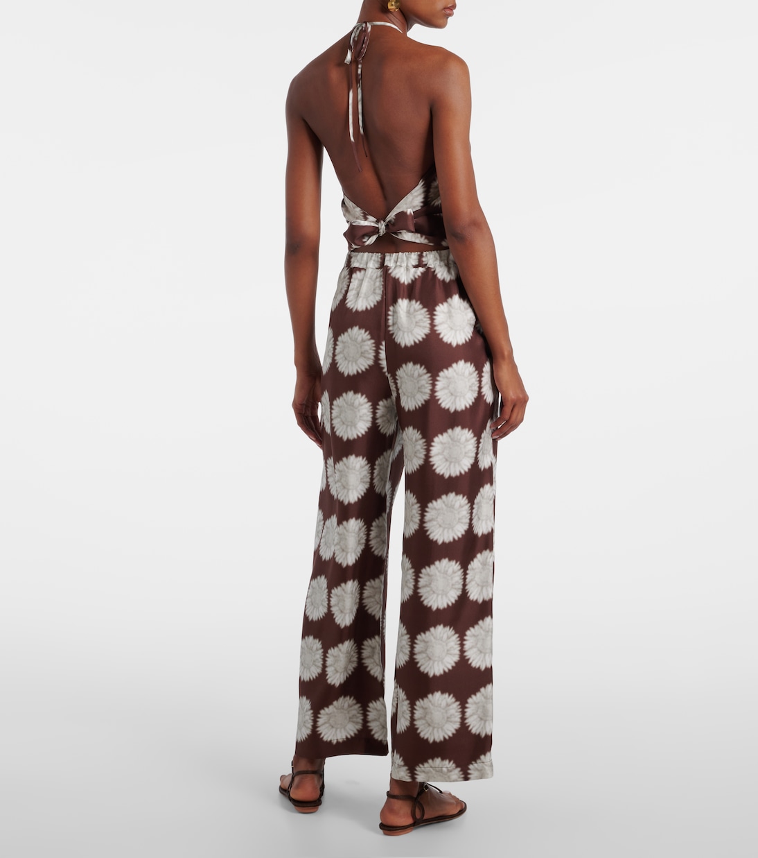 Weite Hose Isola aus Seiden-Twill | Asceno