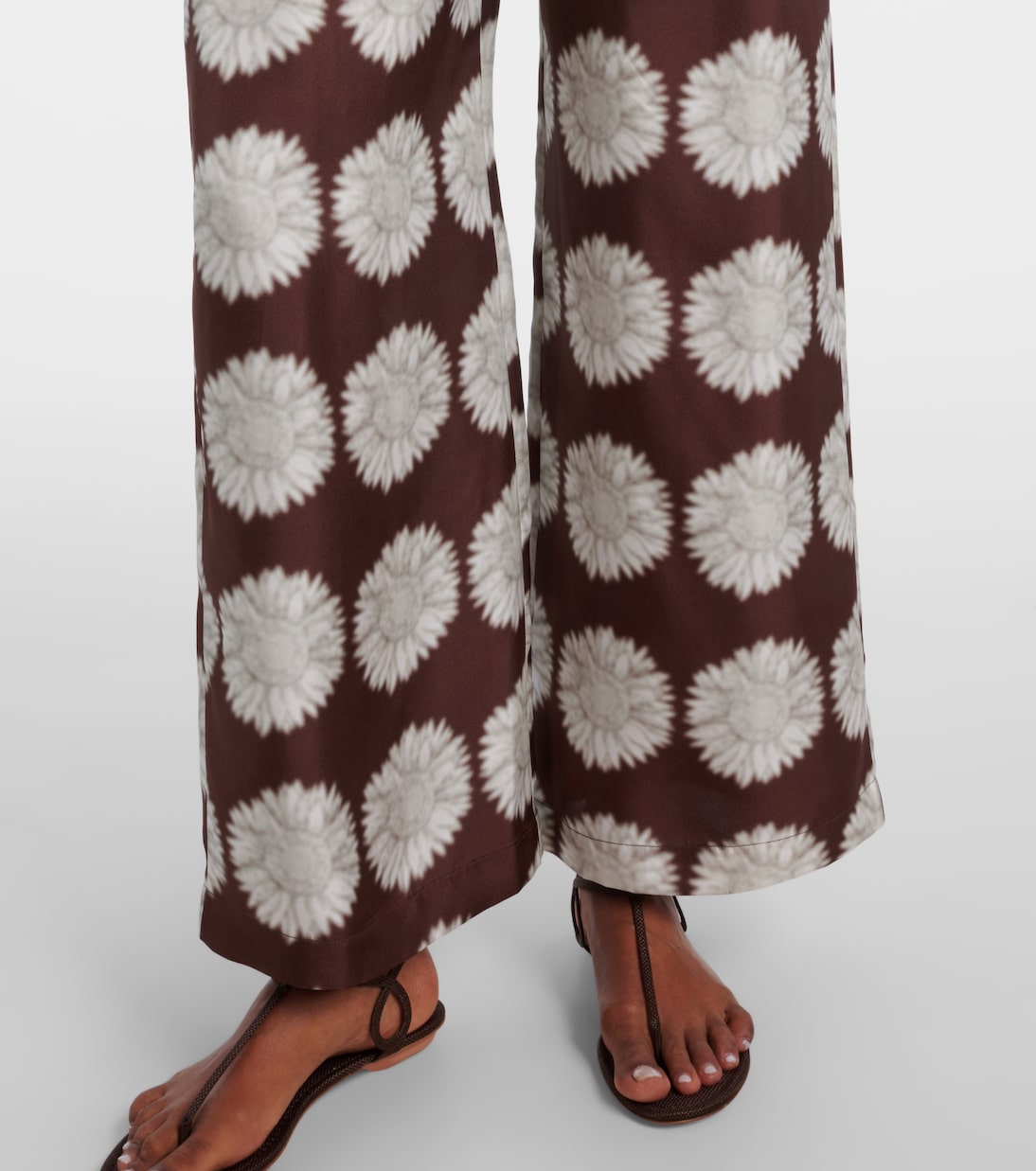 Weite Hose Isola aus Seiden-Twill | Asceno