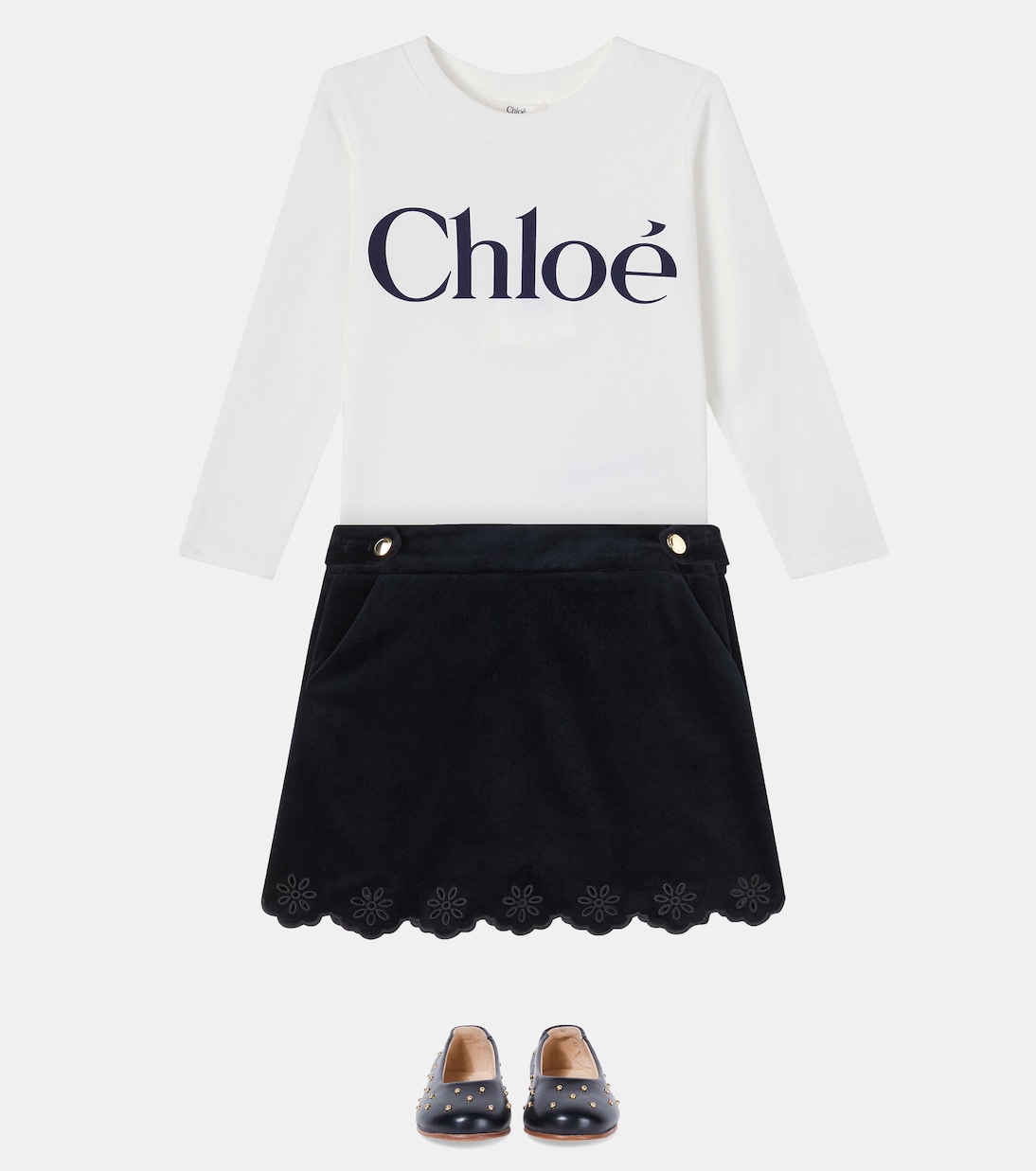 Gonna in velluto di cotone  | Chloé Kids