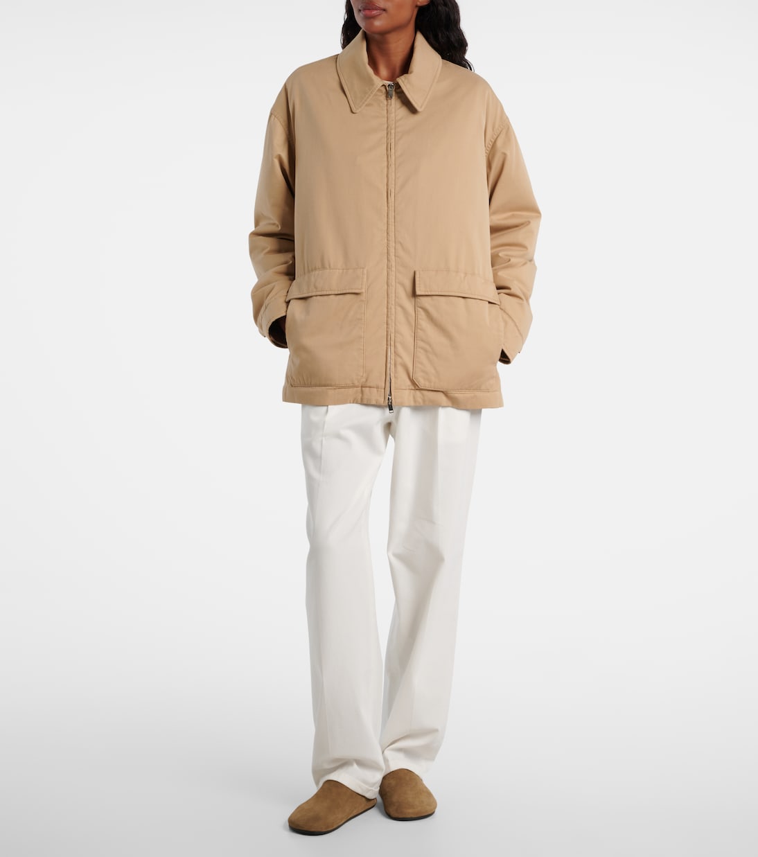 Aurelius cotton and cashmere jacket | The Row