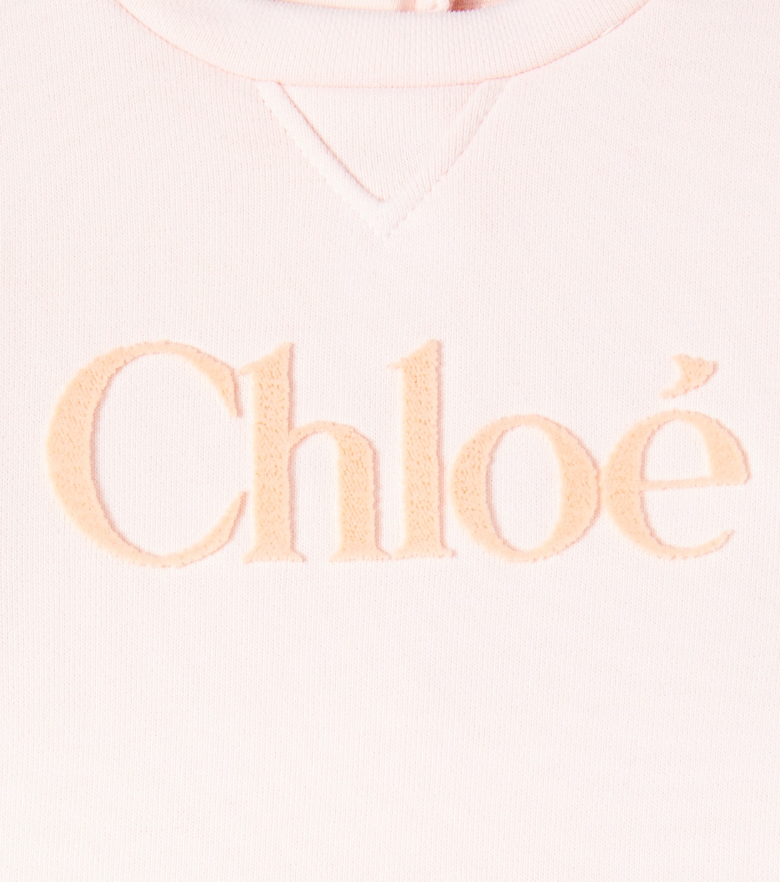Baby logo cotton fleece dress | Chloé Kids