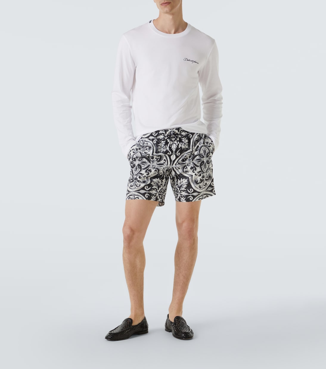 Camiseta de jersey de algodón bordado | Dolce&Gabbana