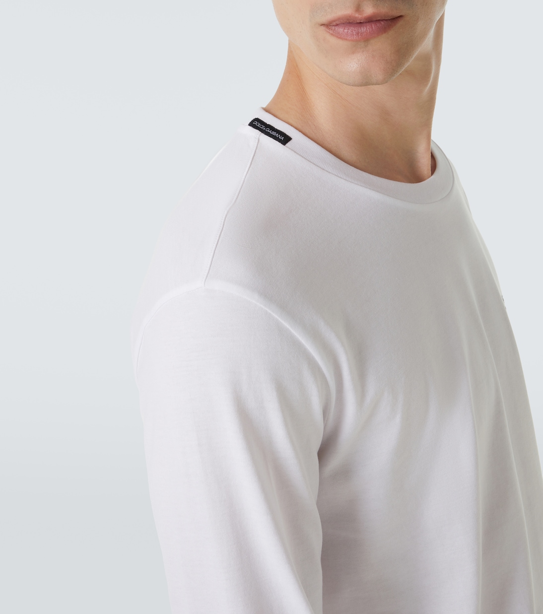 Camiseta de jersey de algodón bordado | Dolce&Gabbana