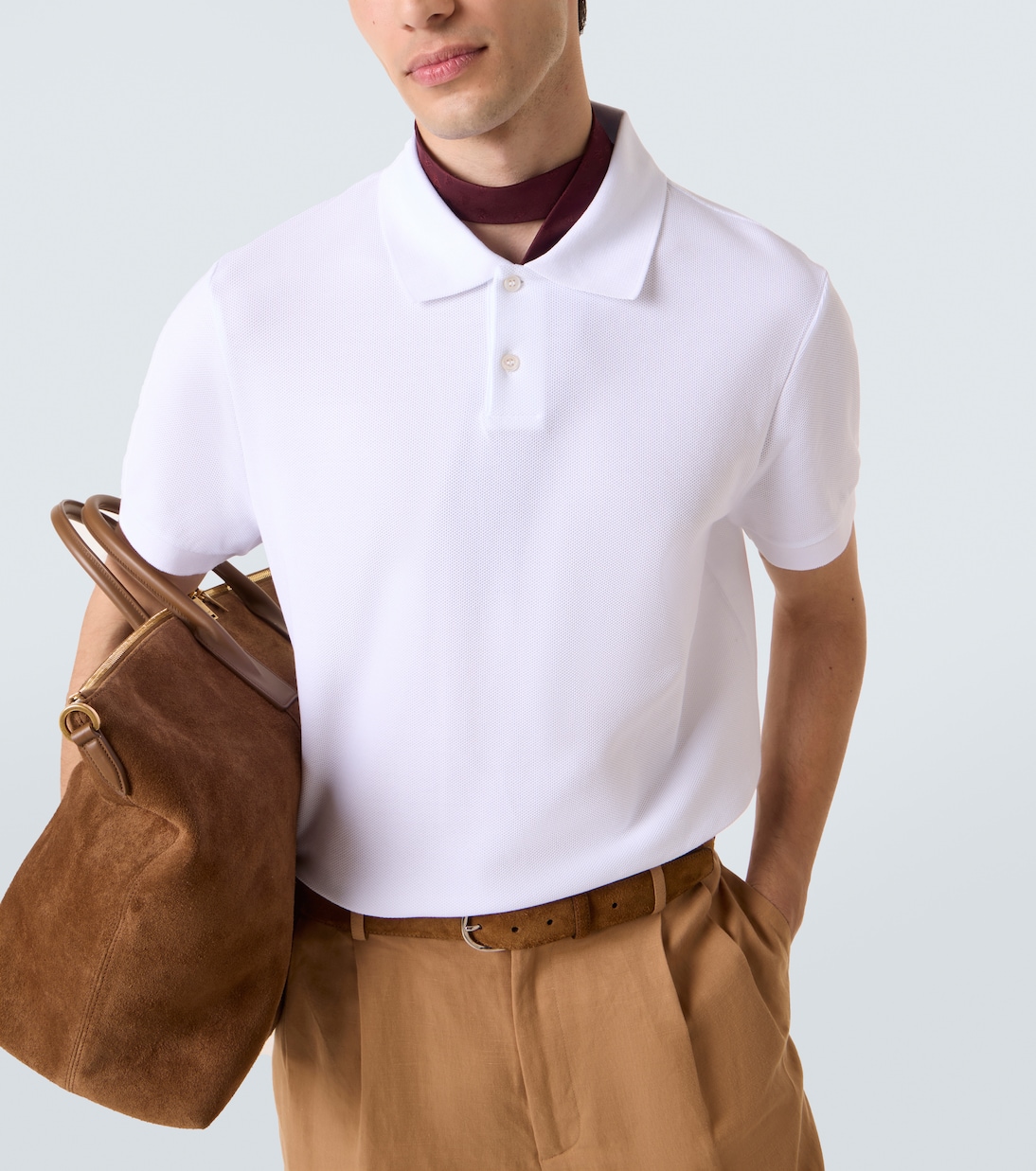 Besticktes Polohemd aus Baumwoll-Piqué | Dunhill