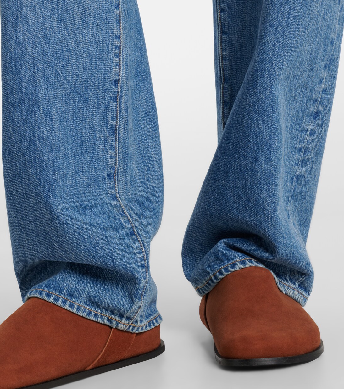 Hailey belted mid-rise barrel-leg jeans | Slvrlake