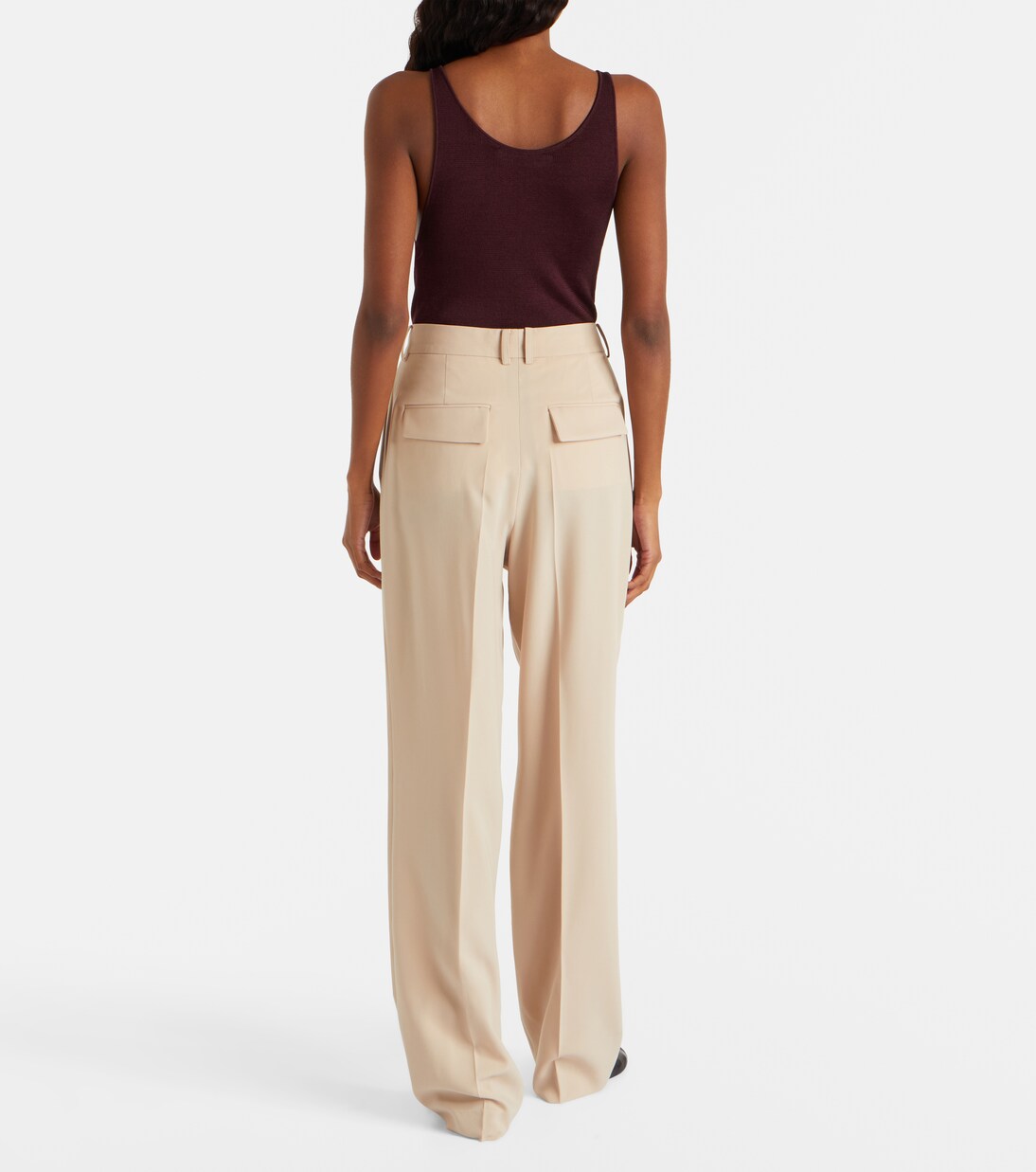Soli high-rise straight pants | Aya Muse