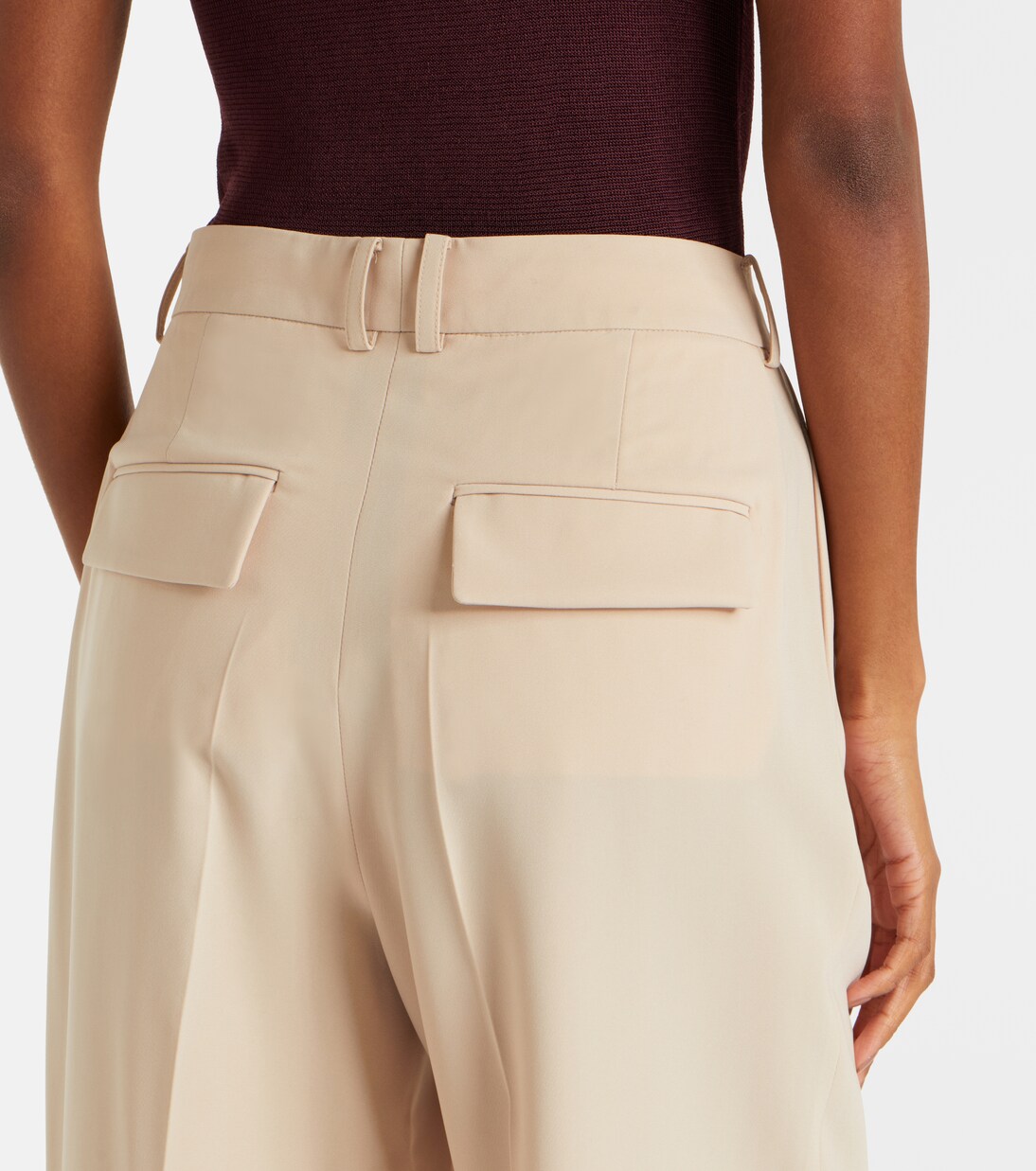 Soli high-rise straight pants | Aya Muse