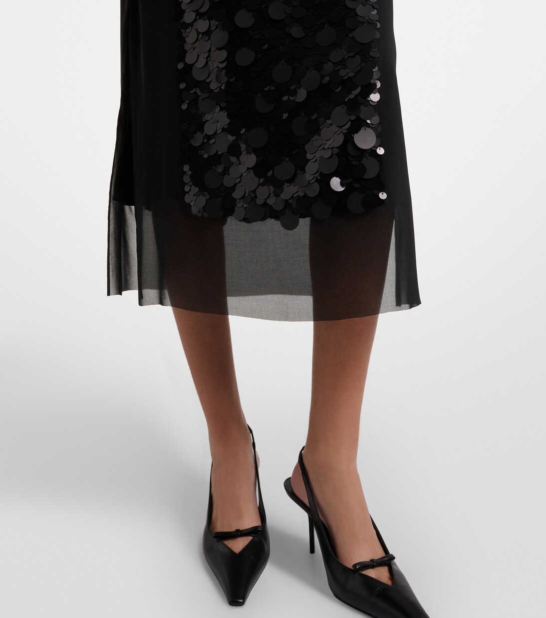 Cambo sequined chiffon midi skirt | Joseph