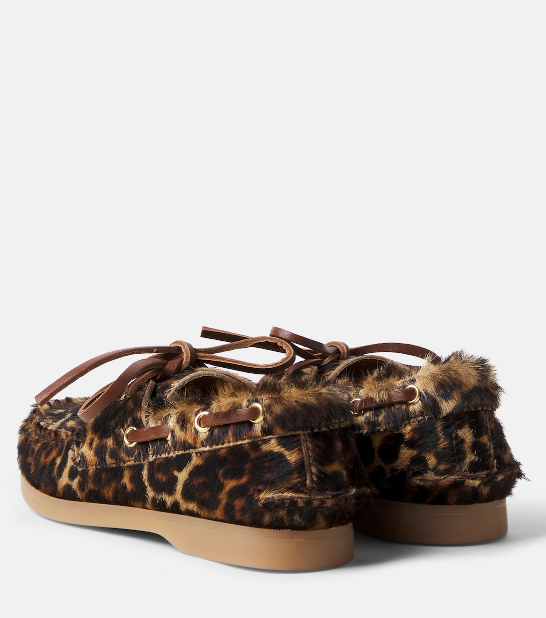 Cruise leopard-print calf hair boat shoes | Golden Goose Kids