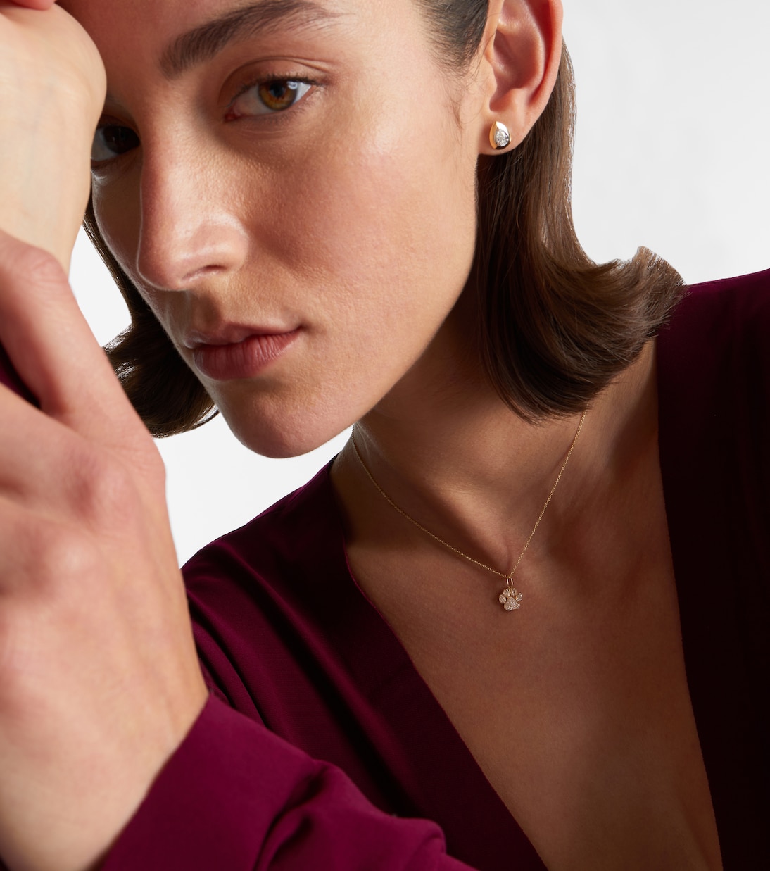 14kt gold charm necklace with diamonds | Sydney Evan