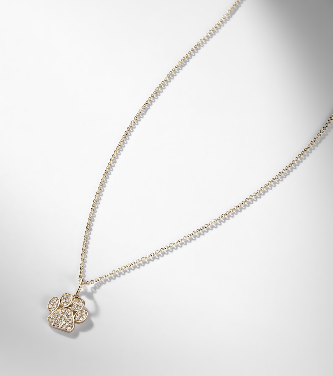 14kt gold charm necklace with diamonds | Sydney Evan