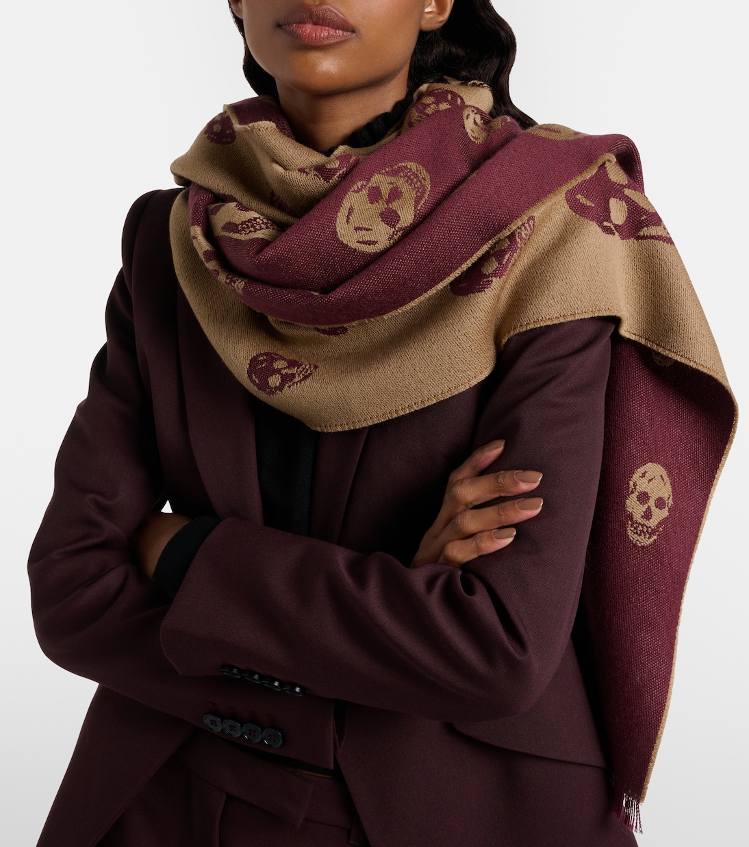 Schal Skull aus Woll-Jacquard | McQueen