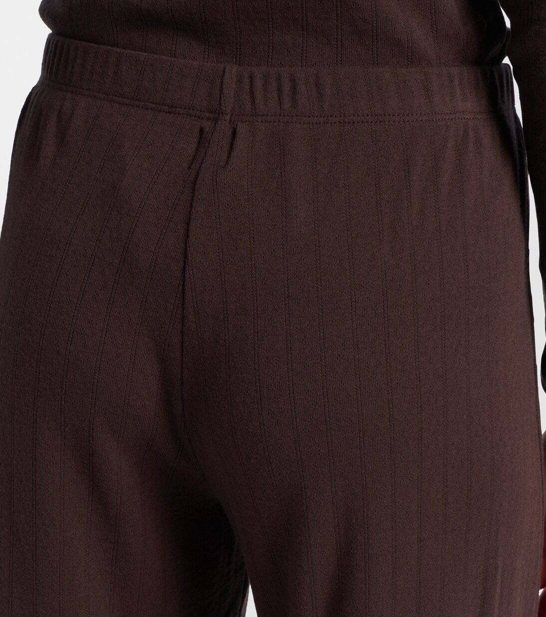 Pointelle cotton wide-leg pants | Leset