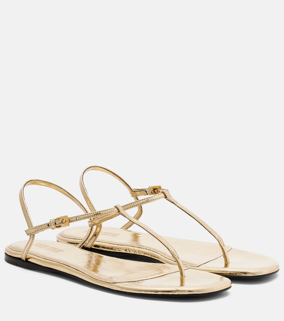 Montecarlo metallic leather thong sandals | Paris Texas
