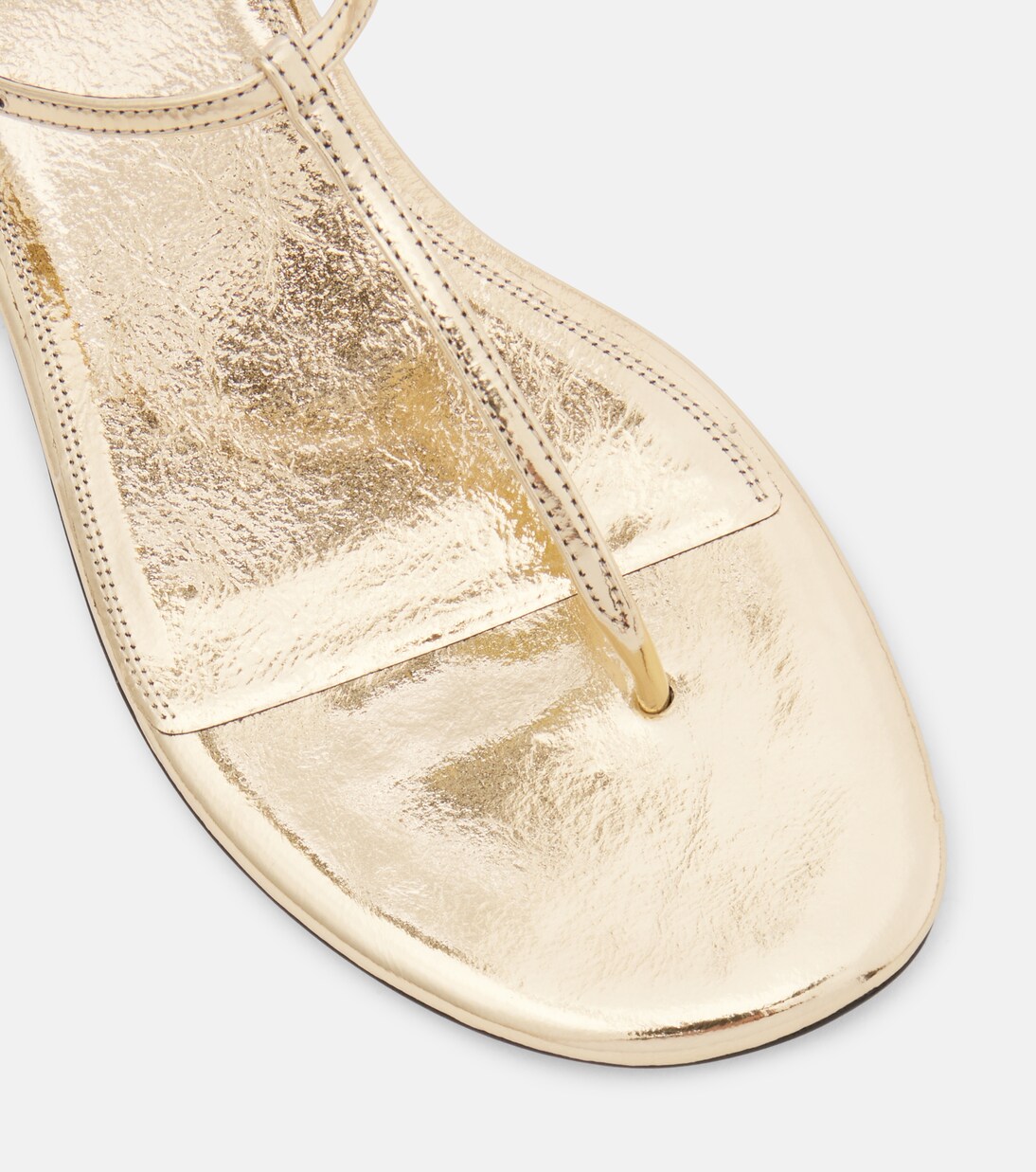 Montecarlo metallic leather thong sandals | Paris Texas