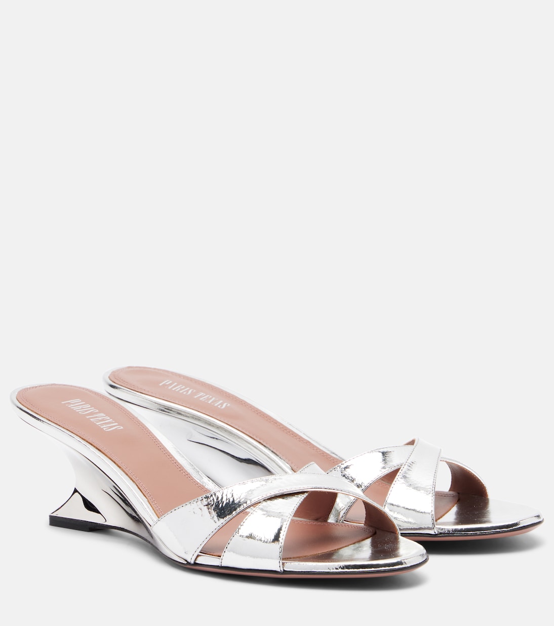 Nina 50 metallic leather wedges | Paris Texas