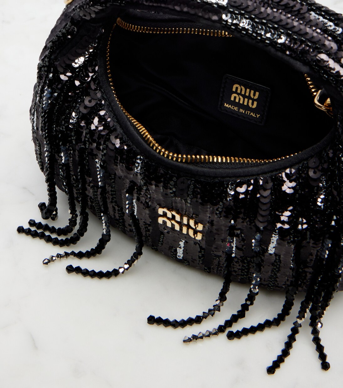Wander Mini embellished top-handle bag | Miu Miu