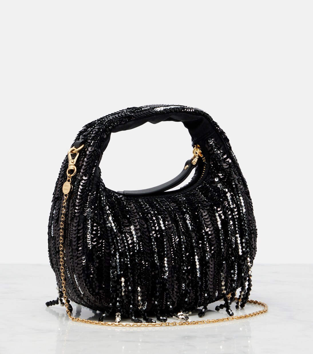 Wander Mini embellished top-handle bag | Miu Miu