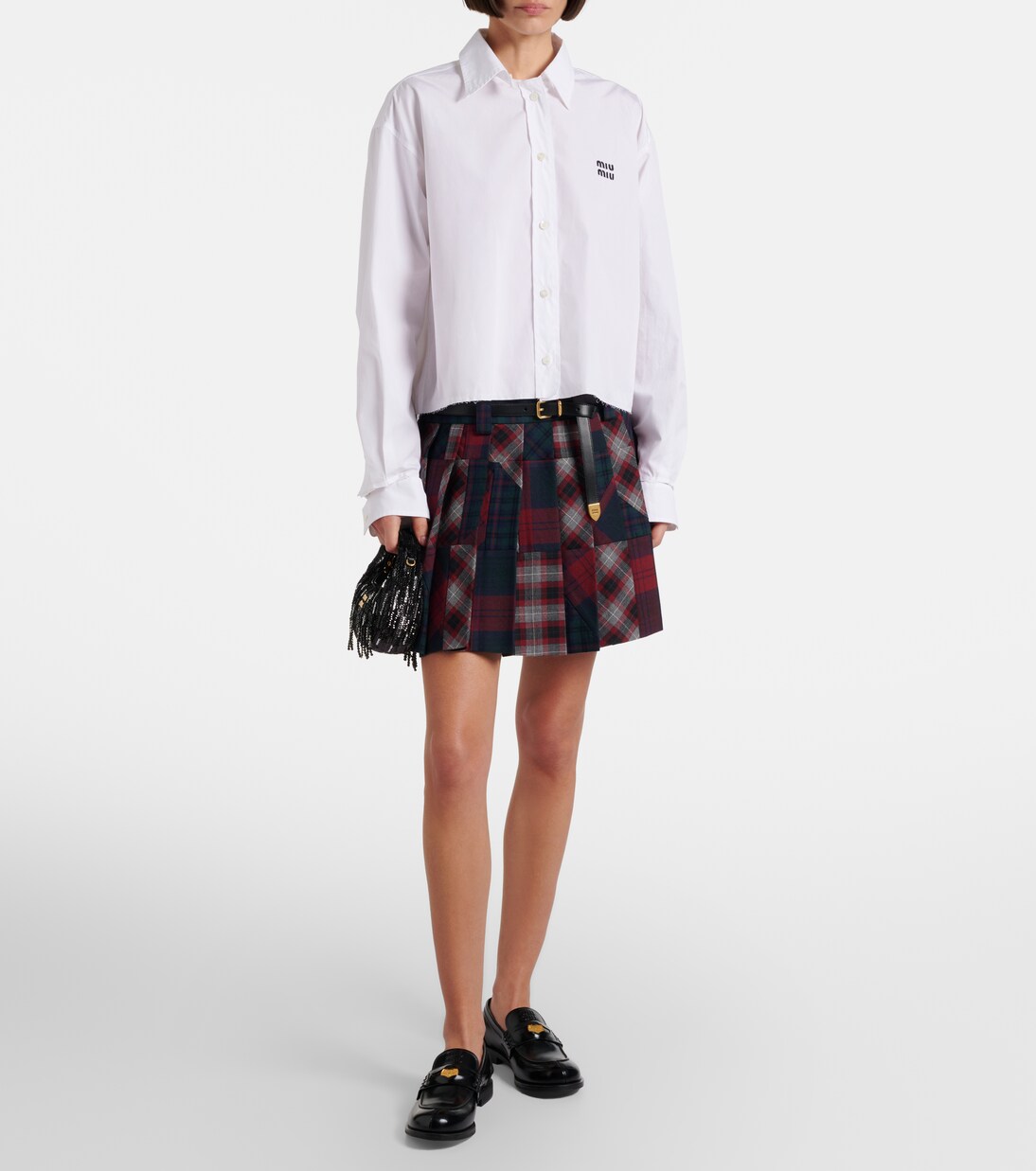 Wander Mini embellished top-handle bag | Miu Miu