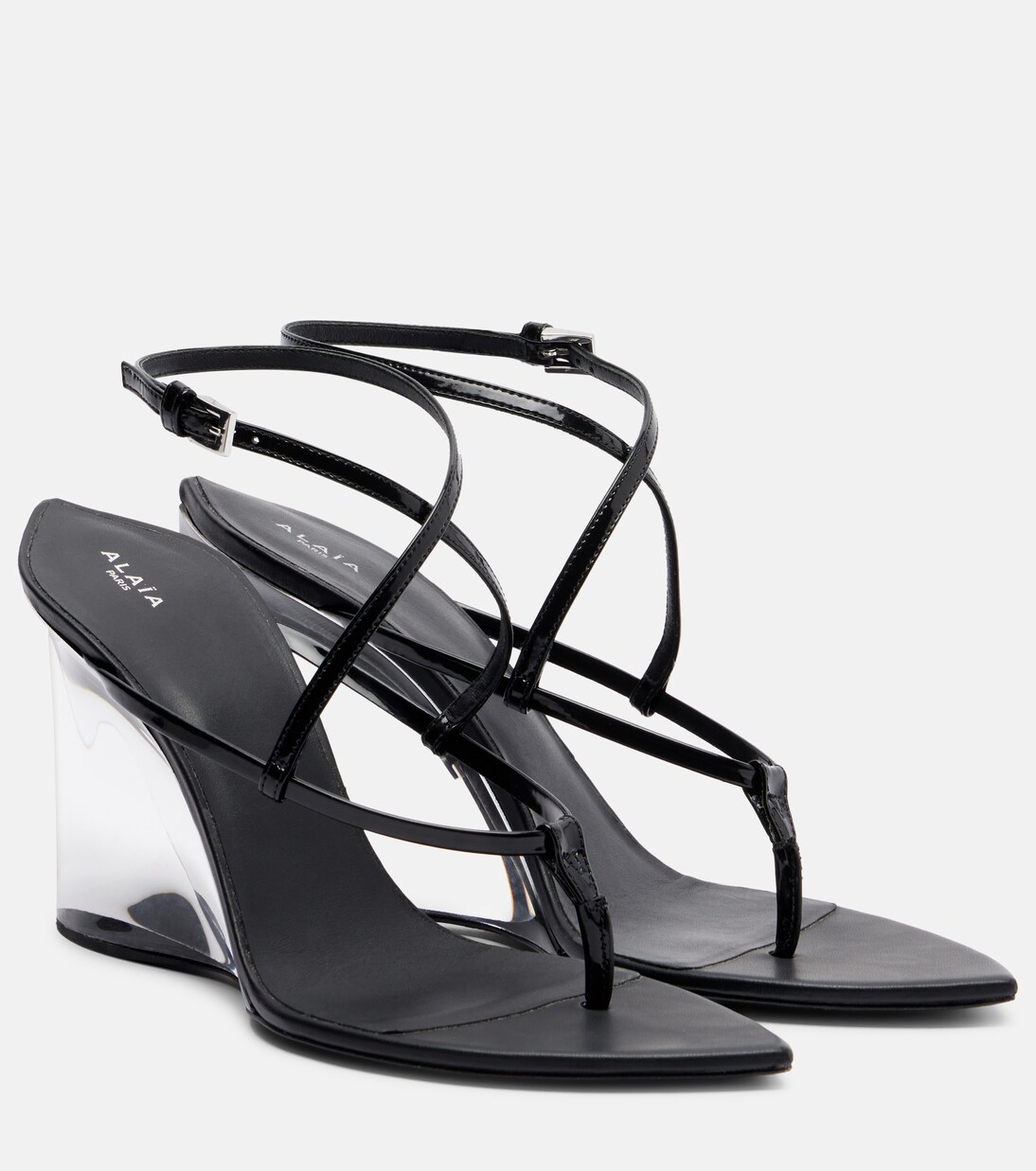 Wedge-Sandalen 90 aus Leder | Alaïa